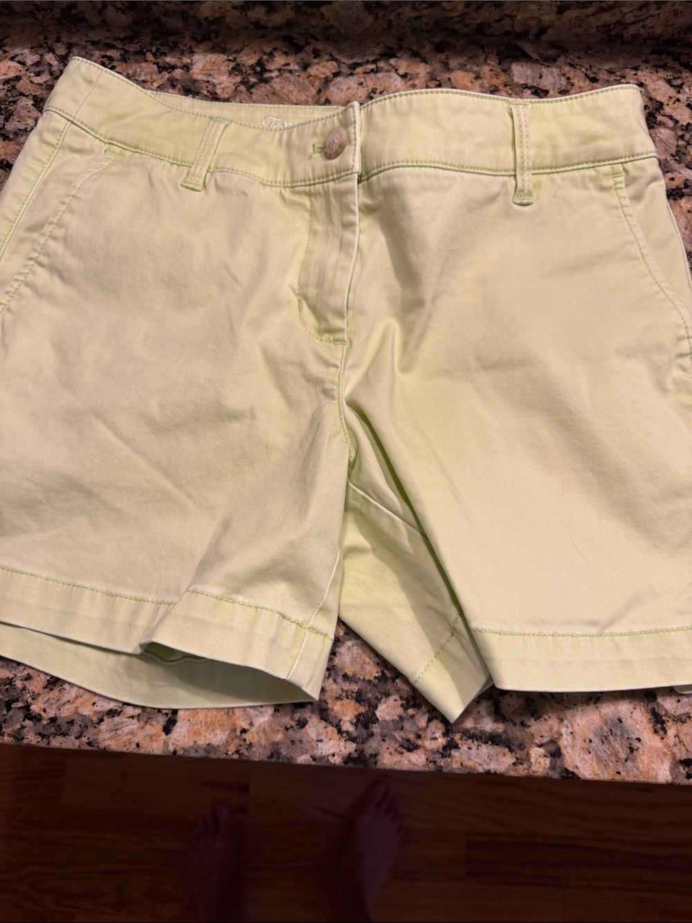 Tommy Bahama Light Lime Green High Waist Cotton Shorts - Picture 13 of 13